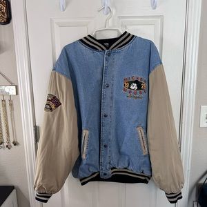 oversized vintage disney varsity jacket
